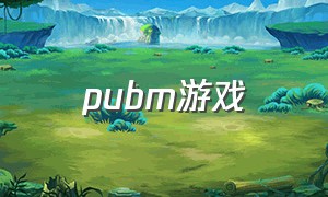 pubm游戏（pubg完整版游戏下载）