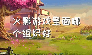 火影游戏里面哪个组织好