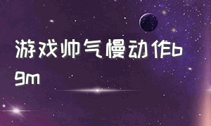 游戏帅气慢动作bgm