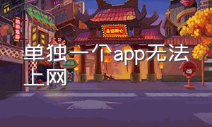 单独一个app无法上网