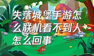 失落城堡手游怎么联机看不到人怎么回事