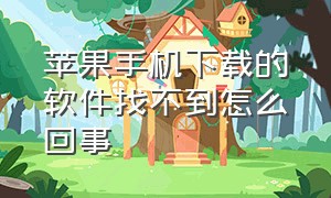 苹果手机下载的软件找不到怎么回事