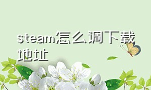 steam怎么调下载地址