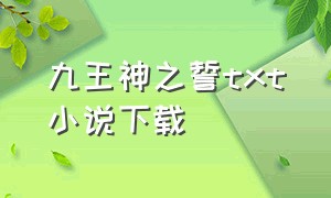 九王神之誓txt小说下载（刺客之王txt电子书下载）