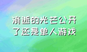 消逝的光芒公开了还是单人游戏