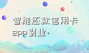 智能还款信用卡app副业（信用卡智能还款app十大排行）