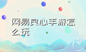 网易良心手游怎么玩