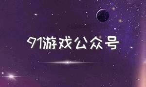 91游戏公众号（91game游戏中心官网）