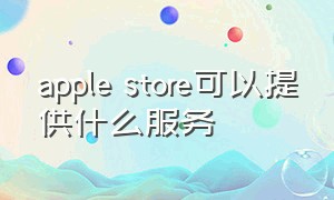 apple store可以提供什么服务