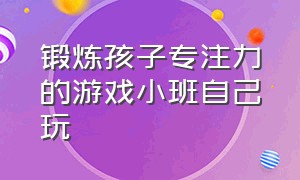 锻炼孩子专注力的游戏小班自己玩