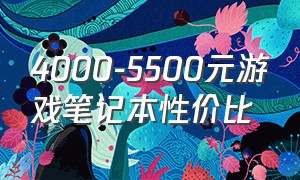 4000-5500元游戏笔记本性价比（4000到5000游戏笔记本性价比）