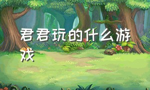 君君玩的什么游戏（君君打游戏的视频）