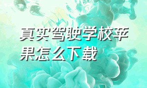 真实驾驶学校苹果怎么下载