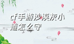 cf手游沙漠灰小道怎么守