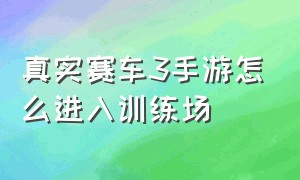 真实赛车3手游怎么进入训练场