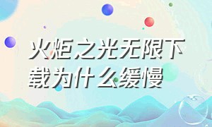 火炬之光无限下载为什么缓慢