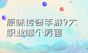 原味传奇手游9大职业哪个厉害