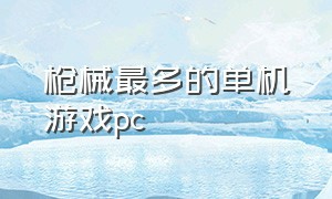 枪械最多的单机游戏pc