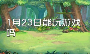 1月23日能玩游戏吗（1月12号不能玩游戏吗）