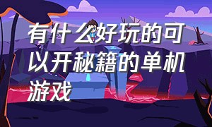 有什么好玩的可以开秘籍的单机游戏