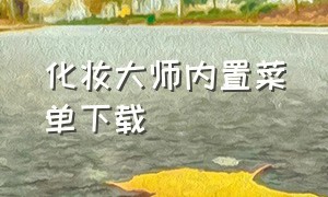 化妆大师内置菜单下载