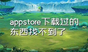 appstore下载过的东西找不到了