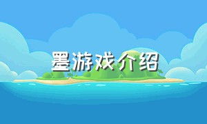 墨游戏介绍（关于墨的游戏id）