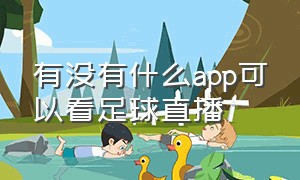 有没有什么app可以看足球直播（有没有什么app可以看足球直播的软件）