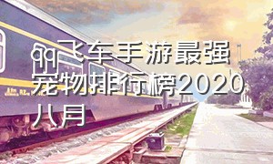 qq飞车手游最强宠物排行榜2020八月