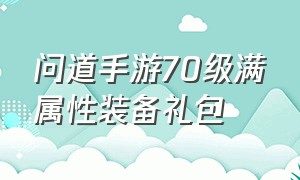 问道手游70级满属性装备礼包