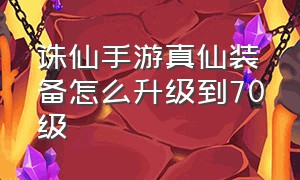 诛仙手游真仙装备怎么升级到70级