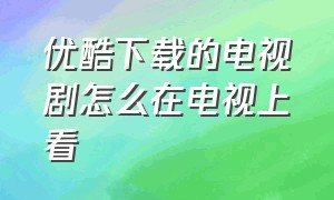 优酷下载的电视剧怎么在电视上看