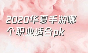 2020华夏手游哪个职业适合pk