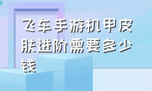 飞车手游机甲皮肤进阶需要多少钱