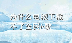 为什么电视下载不了全民k歌