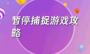 暂停捕捉游戏攻略（暂停捕捉游戏攻略视频）