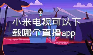 小米电视可以下载哪个直播app