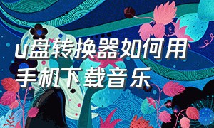 u盘转换器如何用手机下载音乐（手机下载歌到u盘的转换器教程）