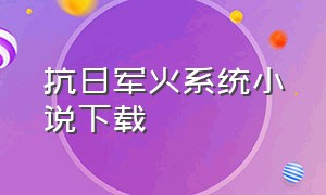 抗日军火系统小说下载（抗战军火系统txt键盘小说网）