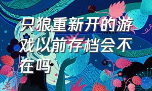 只狼重新开的游戏以前存档会不在吗