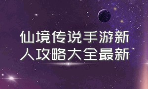 仙境传说手游新人攻略大全最新