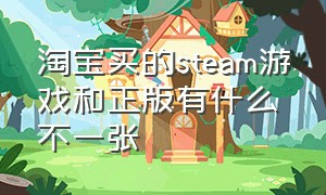 淘宝买的steam游戏和正版有什么不一张（steam的游戏在淘宝上买有啥区别）