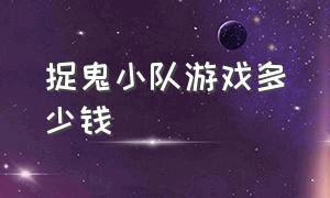 捉鬼小队游戏多少钱