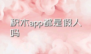 积木app都是假人吗