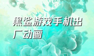 黑鲨游戏手机出厂动画