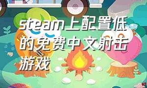 steam上配置低的免费中文射击游戏