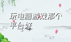 玩电脑游戏那个平台好（玩大型电脑游戏用哪个平台比较好）