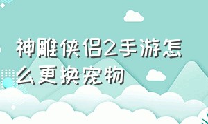 神雕侠侣2手游怎么更换宠物