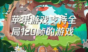 苹果游戏支持全局120帧的游戏