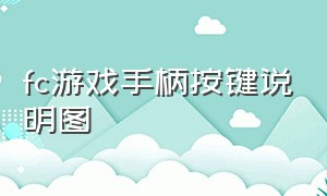 fc游戏手柄按键说明图